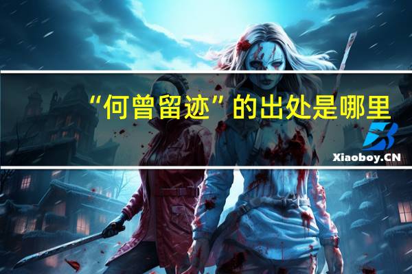 “何曾留迹”的出处是哪里
