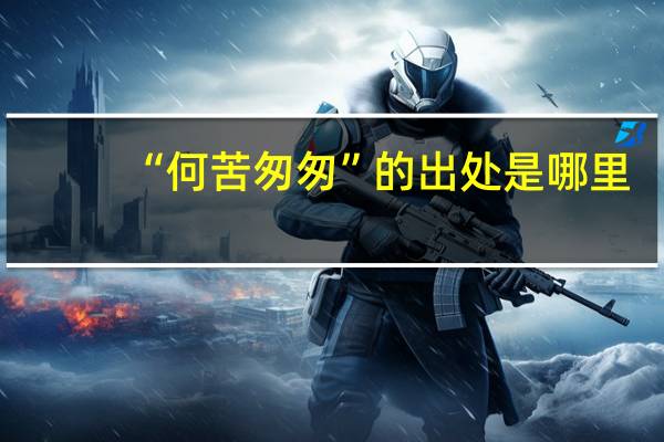 “何苦匆匆”的出处是哪里