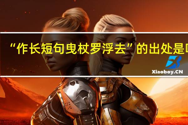 “作长短句曳杖罗浮去”的出处是哪里