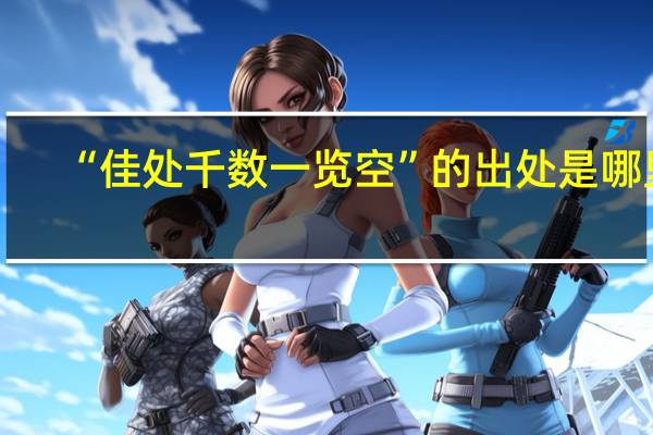 “佳处千数一览空”的出处是哪里