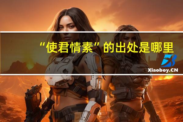“使君情素”的出处是哪里