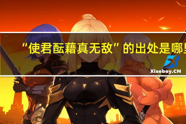 “使君酝藉真无敌”的出处是哪里