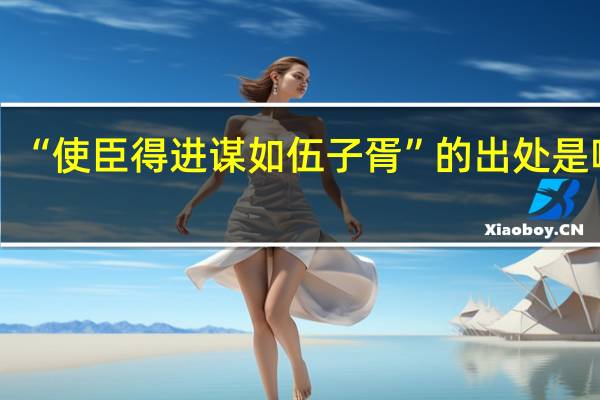 “使臣得进谋如伍子胥”的出处是哪里