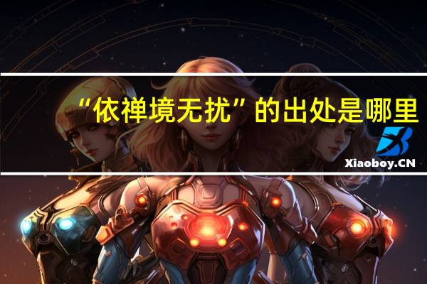 “依禅境无扰”的出处是哪里