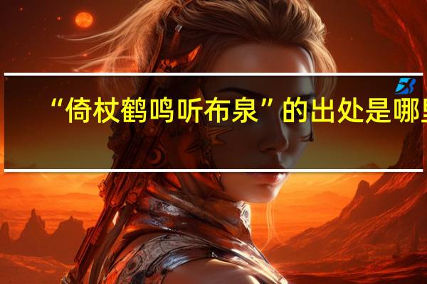 “倚杖鹤鸣听布泉”的出处是哪里