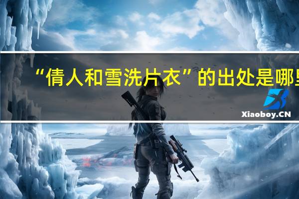 “倩人和雪洗片衣”的出处是哪里