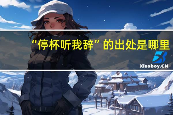 “停杯听我辞”的出处是哪里