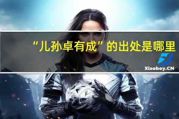 “儿孙卓有成”的出处是哪里