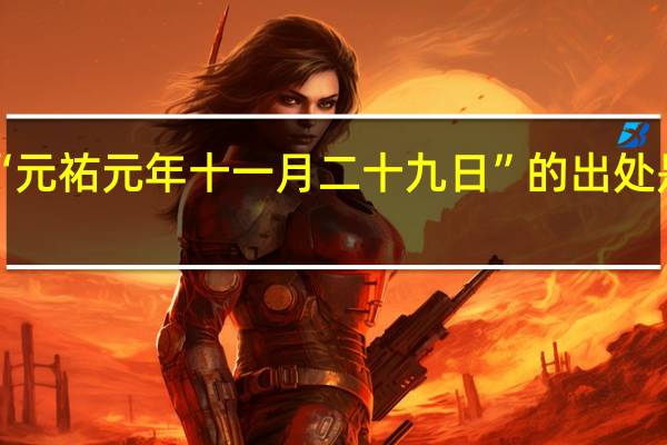 “元祐元年十一月二十九日”的出处是哪里