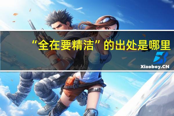 “全在要精洁”的出处是哪里