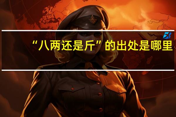 “八两还是斤”的出处是哪里