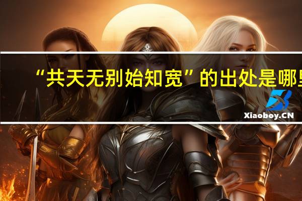 “共天无别始知宽”的出处是哪里