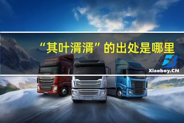 “其叶湑湑”的出处是哪里