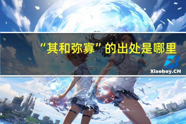 “其和弥寡”的出处是哪里