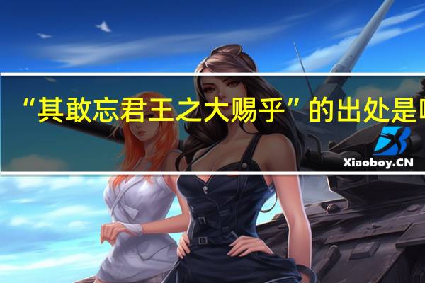 “其敢忘君王之大赐乎”的出处是哪里