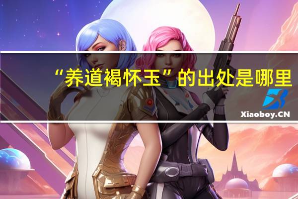 “养道褐怀玉”的出处是哪里