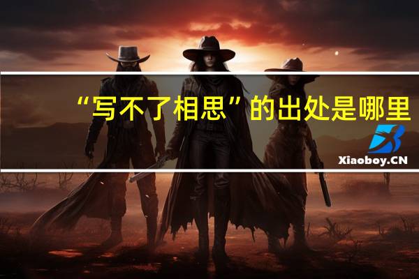 “写不了相思”的出处是哪里