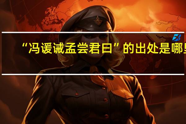 “冯谖诫孟尝君曰”的出处是哪里