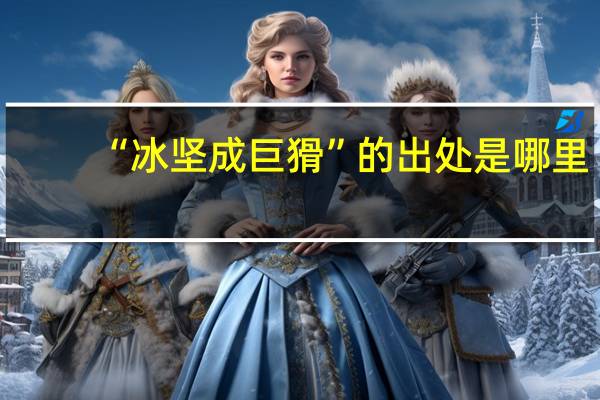 “冰坚成巨猾”的出处是哪里