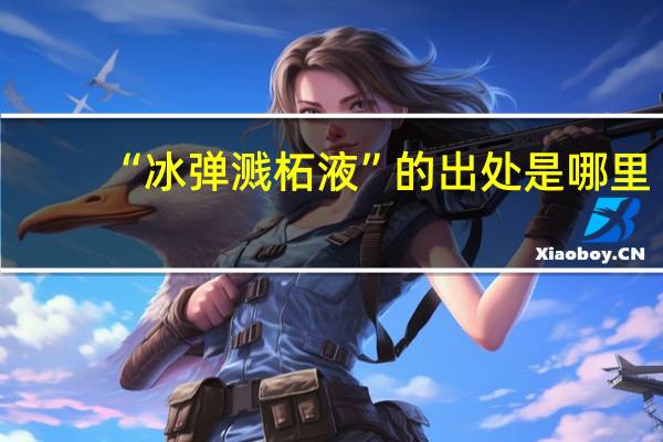 “冰弹溅柘液”的出处是哪里