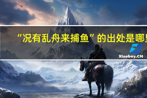 “况有乱舟来捕鱼”的出处是哪里