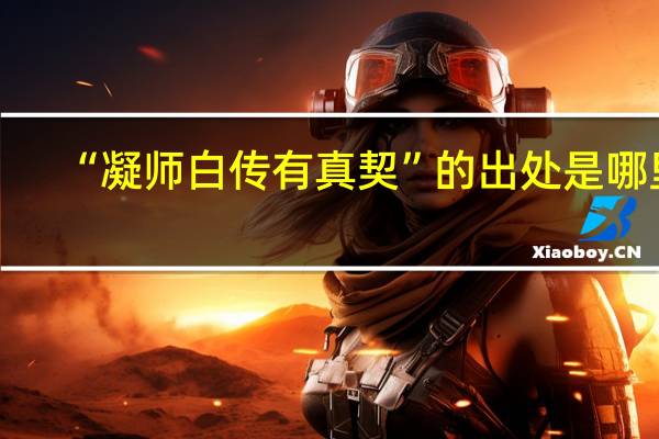 “凝师白传有真契”的出处是哪里