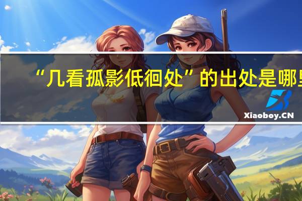 “几看孤影低徊处”的出处是哪里