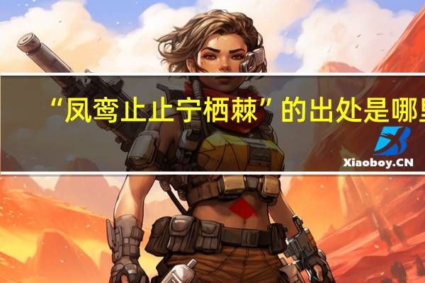 “凤鸾止止宁栖棘”的出处是哪里