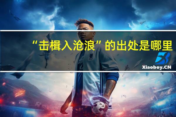 “击楫入沧浪”的出处是哪里