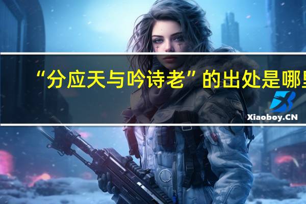 “分应天与吟诗老”的出处是哪里
