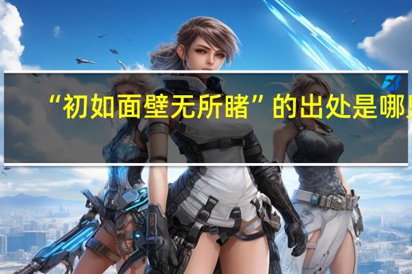 “初如面壁无所睹”的出处是哪里