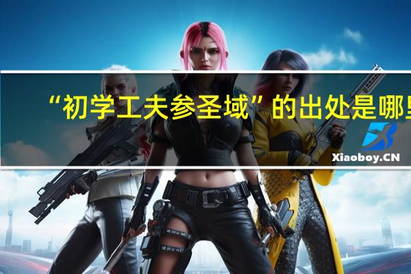 “初学工夫参圣域”的出处是哪里