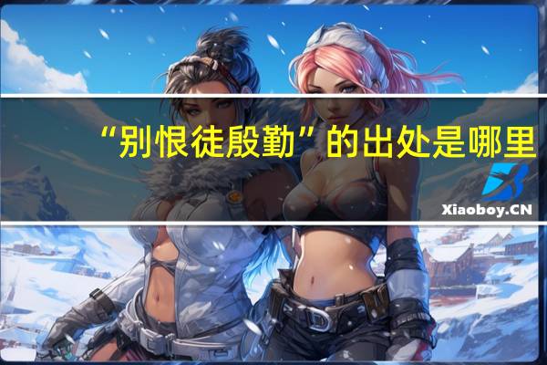 “别恨徒殷勤”的出处是哪里