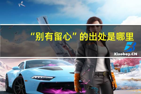 “别有留心”的出处是哪里