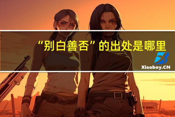 “别白善否”的出处是哪里