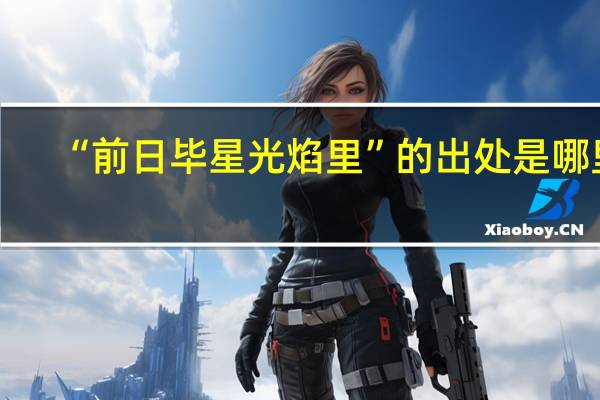 “前日毕星光焰里”的出处是哪里