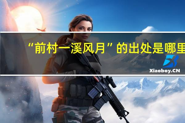 “前村一溪风月”的出处是哪里