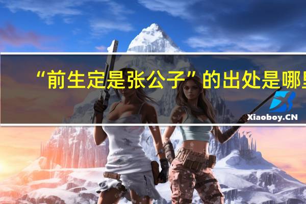 “前生定是张公子”的出处是哪里