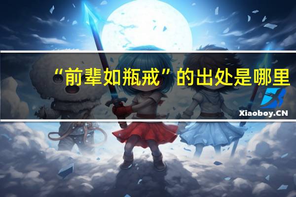 “前辈如瓶戒”的出处是哪里