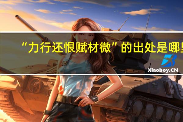 “力行还恨赋材微”的出处是哪里