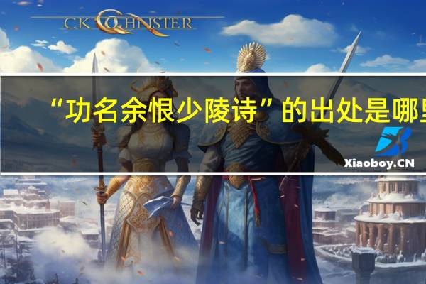 “功名余恨少陵诗”的出处是哪里