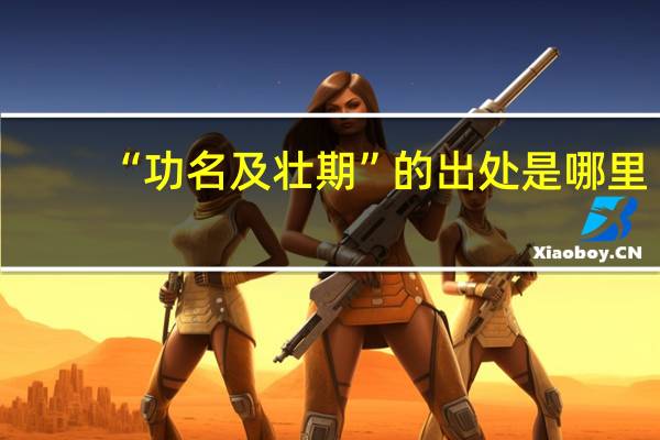 “功名及壮期”的出处是哪里