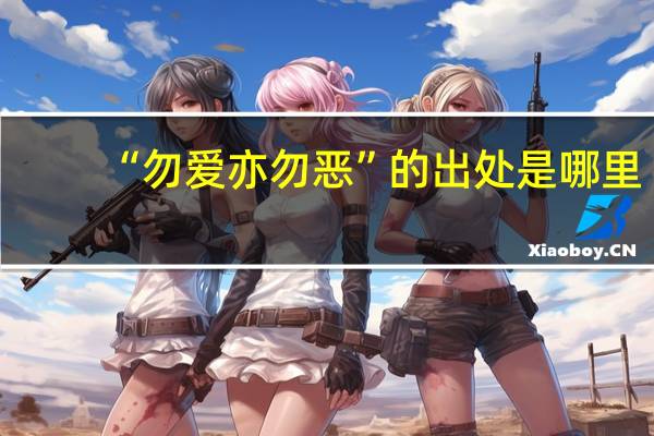 “勿爱亦勿恶”的出处是哪里