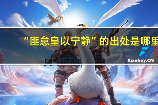 “匪怠皇以宁静”的出处是哪里