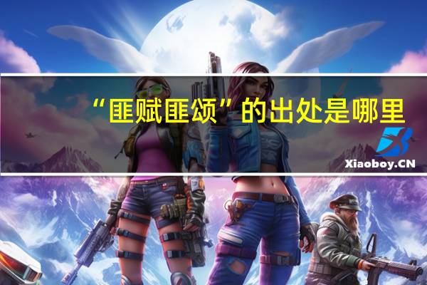 “匪赋匪颂”的出处是哪里
