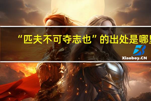 “匹夫不可夺志也”的出处是哪里