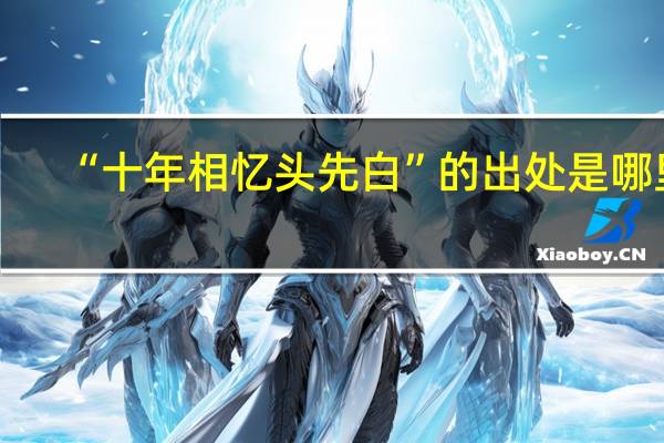 “十年相忆头先白”的出处是哪里
