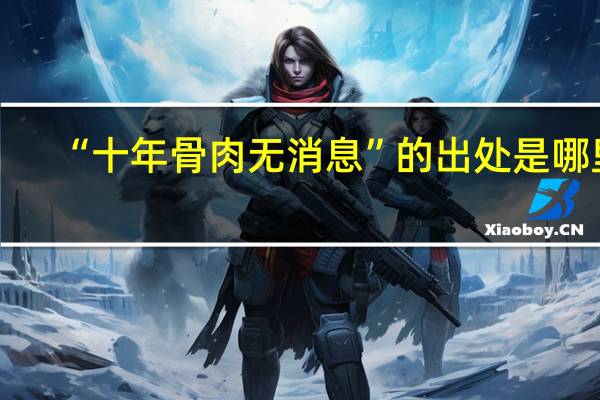 “十年骨肉无消息”的出处是哪里