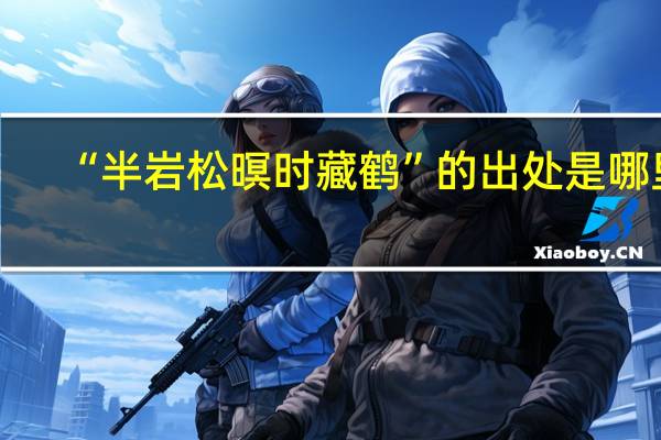 “半岩松暝时藏鹤”的出处是哪里