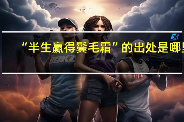 “半生赢得鬓毛霜”的出处是哪里